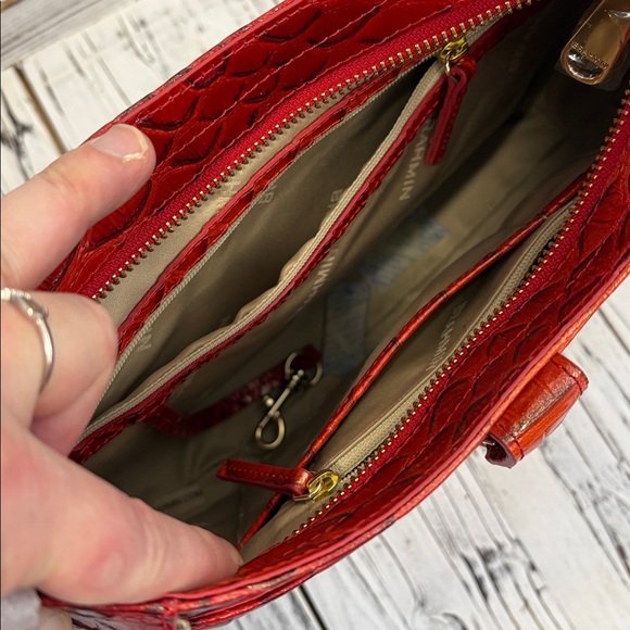 Brahmin Small Johanna Crossbody Purse . Heat Brasilia . Red Gold . NWT - Picture 7 of 11